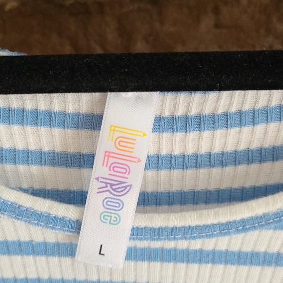 Donated Lularoe Lynnae Black and Dusty Blue - Picture 3 of 7